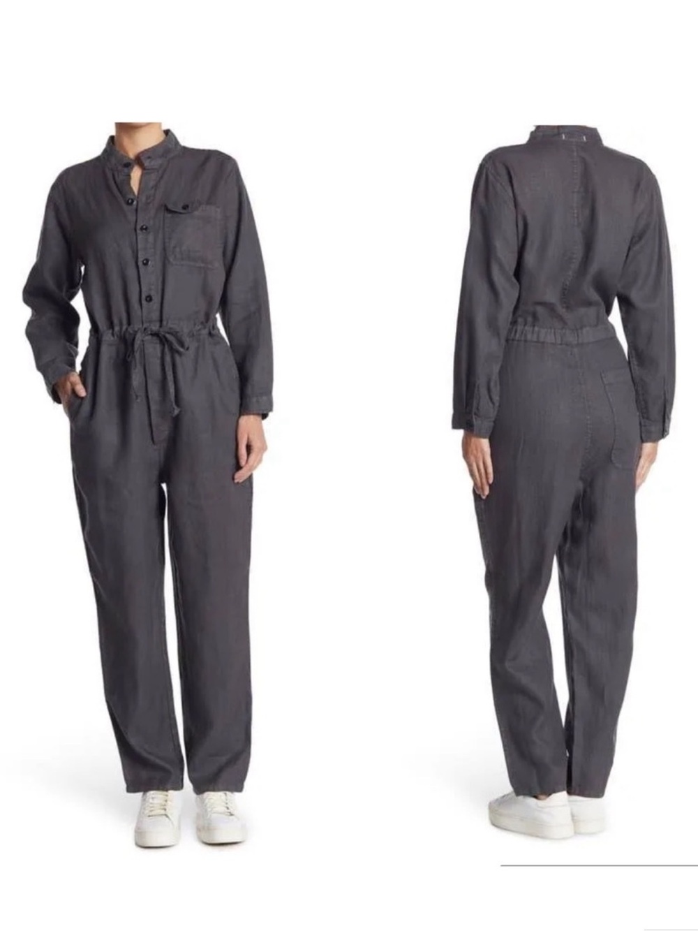 Alex Mill Logan Linen Jumpsuit Small in Grey